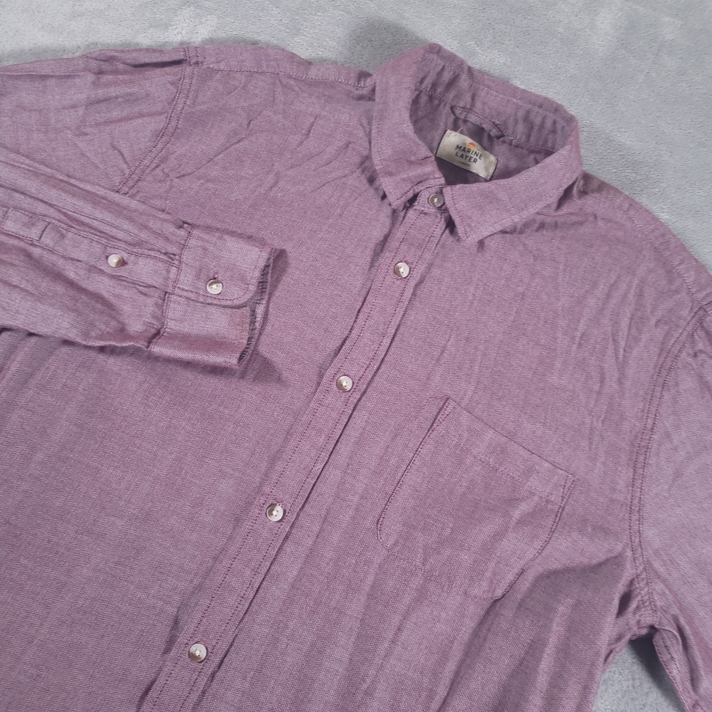 Marine Layer Mauve Button-Down Casual Shirt